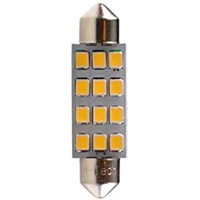 Λαμπάκια Πλαφονιέρας C5W/C10W 12V Sv8.5 41mm 1,5W 12xSMD2835 Led Λευκό 2τμχ M-Tech LB030W/MT