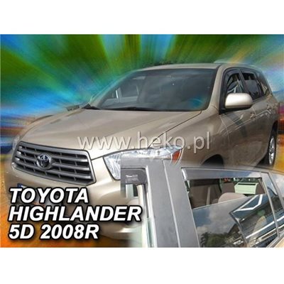 Heko Toyota Highlander 5d 2007+ - Σετ Ανεμοθραυστες Αυτοκινητου Απο Ευκαμπτο Φιμε Πλαστικο Heko - 4 Τεμ. ΑΝΕΜ.SET29620