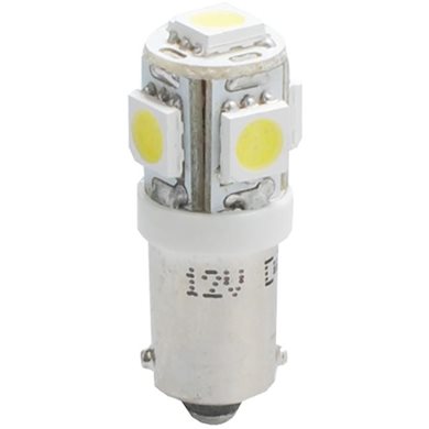 T4W 12V 1,2W Ba9S Μινιόν Led 5xSMD5050 Λευκό 2τμχ M-Tech LB057W/MT