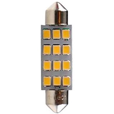 Λαμπάκια Πλαφονιέρας C5W/C10W 12V Sv8.5 41mm 1,5W 12xSMD2835 Led Λευκό 2τμχ M-Tech LB030W/MT