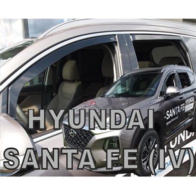 Heko Hyundai Santa Fe Iv 5d 2018+ Σετ Ανεμοθραυστες Αυτοκινητου Απο Ευκαμπτο Φιμε Πλαστικο Heko - 4 Τεμ. ΑΝΕΜ.SET17295