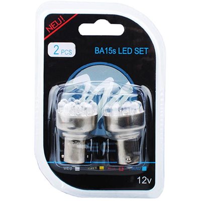 P21W 12V Ba15S Led 12Xflux 5mm Κόκκινο Μονοπολικό 2τμχ M-Tech LB034R/MT