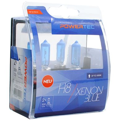 H8 12V 55W Pgj19-1 Powertec Xenon Blue 2τμχ M-Tech PTZXB8-DUO/MT