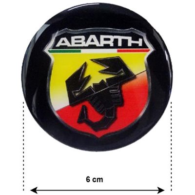 Americat Abarth Αυτοκολλητα Σηματα Ζαντων 6 Cm Μαυρο Με Επικαλυψη Σμαλτου - 4 Τεμ. ΑΥΤ.ABARTH