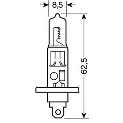 H1 Αλογόνου 12V/55W 62.5mm P14,5S Lampa L5801.0 1τμχ