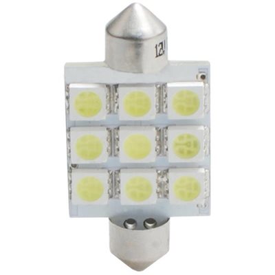 Λαμπάκια Πλαφονιέρας C5W/C10W 12V 1,44W Sv8,5 41mm Premium Led 9xSMD5050 Λευκό 2τμχ M-Tech LB059W/MT