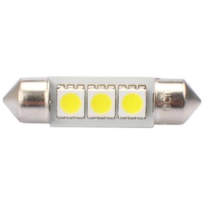 Λαμπάκια Πλαφονιέρας C5W/C10W 12V 0,72W Sv8,5 36mm Can-Bus Led 3xSMD5050 Premium Λευκό 2τμχ M-Tech LB310W/MT