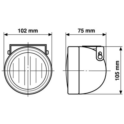 Προβολείς Lunar 12V H3 55W 2τμχ Lampa L7223.3