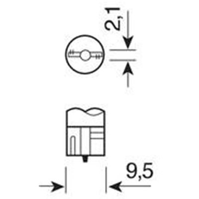 T10 12/32V W2.1x9.5D Mega-Led7 Διάθλασης Λευκό Καρφωτό Ακάλυκο 2τμχ Lampa L5851.8