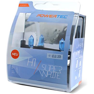 H1 12V 55W P14.5 Powerteck Superwhite 2τμχ M-Tech PTZSW1-DUO/MT