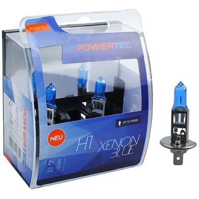 H1 12V 55W P14,5S Powertec Xenon Blue 2τμχ M-Tech PTZXB1-DUO/MT