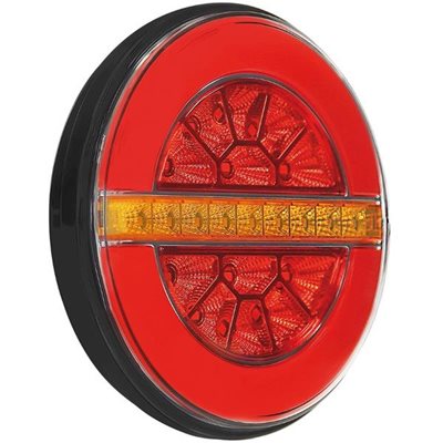 Φως Πίσω Αριστερό 12/24V Dynamic-O 140 mm με 29 Led 3 Χρήσεις Θέσεως/Φλας/Stop Κόκκινο/Πορτοκαλί 1τμχ Lampa L4154.6