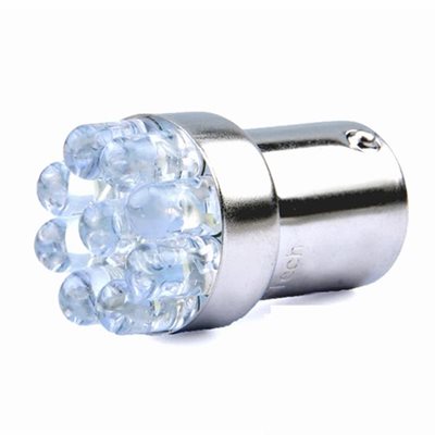 Λάμπα Ba15S (R10W /P21W) 9 Led Flux 12V Λευκή 2τμχ M-Tech LB033W/MT