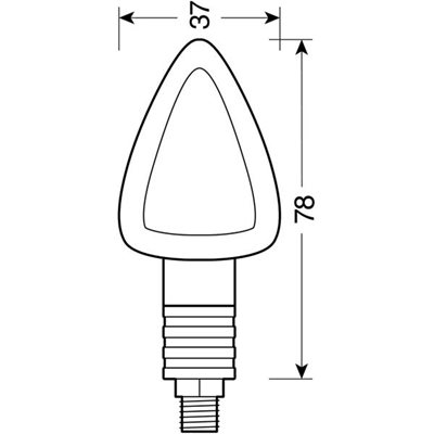 Lampa Φλας Μηχανης Focal 12v 21w (78x37mm) Μαυρα -2 Τεμ. 9006.5-LM