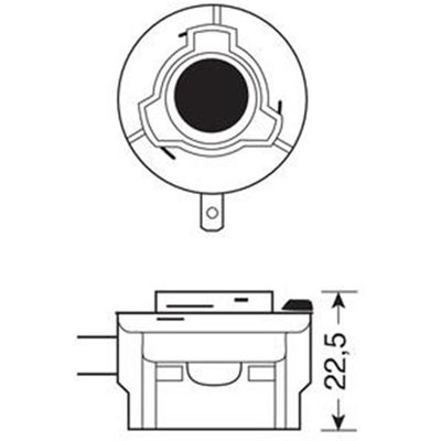 H11B Λάμπα Αλογόνου 12V 55W Pgjy19-2 1τμχ Lampa L5797.3