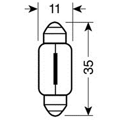 Λαμπάκια Σωληνωτά 12V/C10W 35mm Μπλε Lampa 5834.5-LM 2τμχ