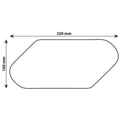 Lampa Προστατευτικο Αυτοκολλητο Ρεζερβουαρ Grip-tank X1 Black 220x100mm 2τεμ. 9050.8-LM