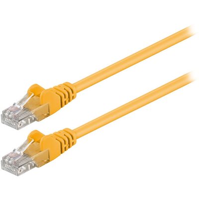 Καλώδιο Δικτύου Cat 5E U/UTP Patchcable 0.25m Κίτρινο Goobay 68610