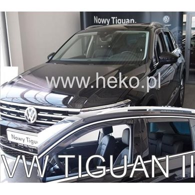 Heko Vw Tiguan Ii 5d 2015+ Σετ Ανεμοθραυστες Αυτοκινητου Απο Ευκαμπτο Φιμε Πλαστικο Heko - 4 Τεμ. ΑΝΕΜ.SET31007