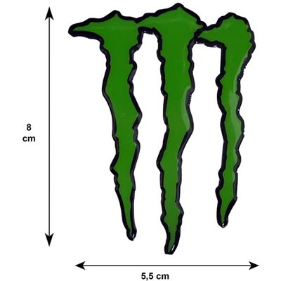 Race Axion Monster Αυτοκολλητο 8 Cm Πρασινο Με Επικαλυψη Εποξειδικης Ρυτινης (υγρο Γυαλι) - 1 Τεμ. ΑΥΤ.MONSTER-RXCCA
