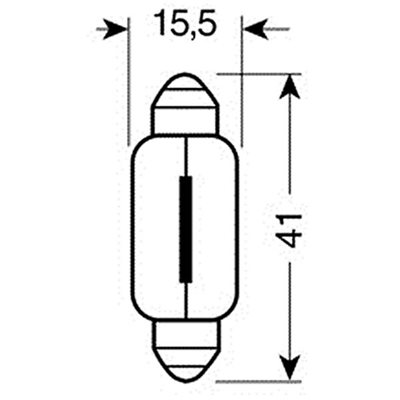 Λαμπάκια Σωληνωτά 18W/12V Sv8,5X8 15X41M Lampa 5836.8-LM 2τμχ