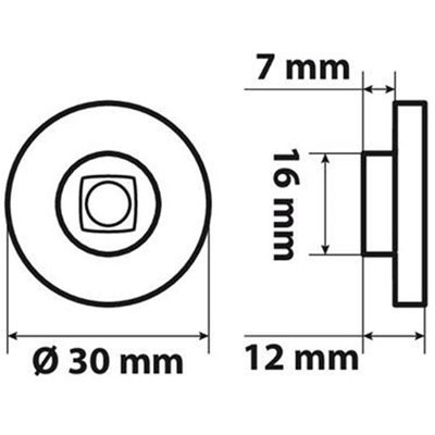 Lampa Φώτα Ογκου Φορτηγού 24v 1 Led 2τεμ Μπλε B-1 L9892.9