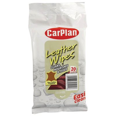 Πανάκια Καθαρισμού Δερμάτων Leather Wipes CarPlan CP-LVP020 20τμχ