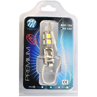 H3 12V Pk22S 2,16W Led 9xSMD5050 Premium Λευκό 1τμχ M-Tech LBX33/MT