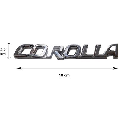 Race Axion Toyota Corolla Πλαστικο Σημα 3d Για Πορτ Μπαγκαζ 18 Χ 2,3 Cm Χρωμιο (αυτοκολλητο) - 1 Τεμ. ΣΗΜΑ.COROLLA-TH