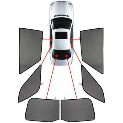 Carshades Vw Tiguan Allspace Lwb 5d 2016+ Κουρτινακια Μαρκε Car Shades - 6 Τεμ. PVC.VW-TIAS-5-B