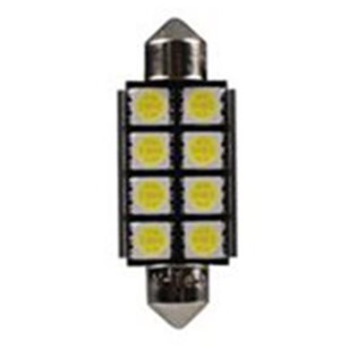 Λαμπάκι Πλαφονιέρας C5W 24V 0,24W Sv8,5 41mm Led Can-Bus 8xSMD505 Λευκό 1τμχ M-Tech L9327W/MT