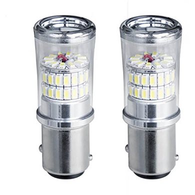 Bay15D 6Led 12V 6.500K Διπολικό-Παράκεντρο Can-Bus Λευκό 2τμχ Simoni Racing SRCNPD/SS