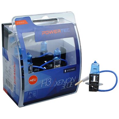 H3 12V 55W Pk22S Powertec Xenon Blue 2τμχ M-Tech PTZXB3-DUO/MT