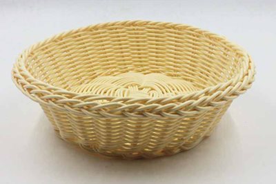 Καλάθι Στρογγυλό Rattan 24cm Μπεζ Home&Style 735106-120