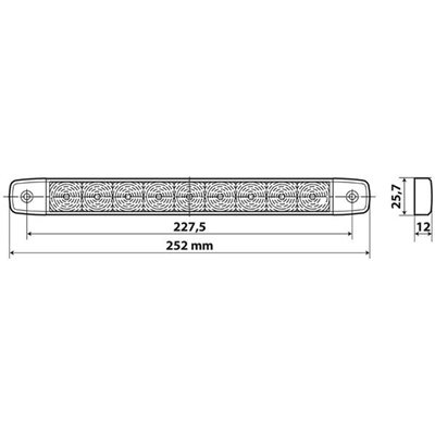 Φως Όγκου 9/32V Illumi με 9 Smd Led 1 Χρήσης Φλας Πορτοκαλί/Αδιάβροχο 1τμχ Lampa L4154.1