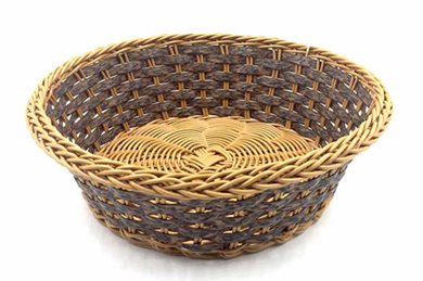 Καλάθι Στρογγυλό Rattan 24cm Καφέ-ΣΚΟΥΡΟ Καφέ Home&Style 7351144-120