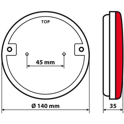 Φως Πίσω Δεξί 12/24V Dynamic-O 140 mm με 29 Led 3 Χρήσεις Θέσεως/Φλας/Stop Κόκκινο/Πορτοκαλί 1τμχ Lampa L4154.5