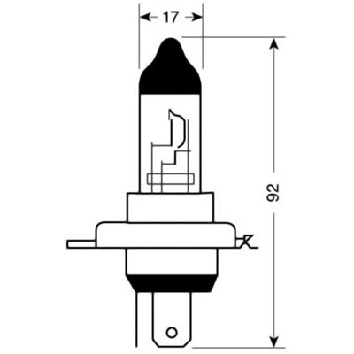 H4 Αλογόνου 12V/60-55W P43T Lampa L5804.3 2τμχ