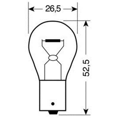 Λαμπάκι 12V/P21W Χρωμίου/Κόκκινο Φως Lampa L5806.8 2τμχ