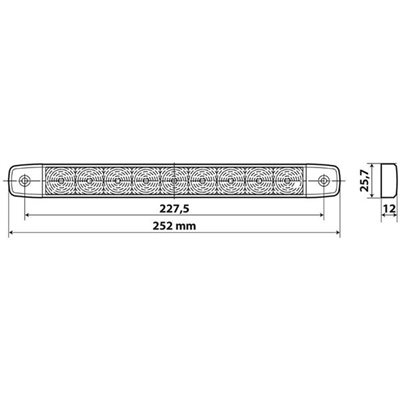 Φως Όγκου 9/32V Illumi με 9 Smd Led 2 Χρήσεις Θέσεως/Stop Κόκκινο/Αδιάβροχο 1τμχ Lampa L4154.2