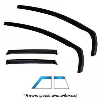 Heko Seat Leon Iii 5d 2013+ Σετ Ανεμοθραυστες Αυτοκινητου Απο Ευκαμπτο Φιμε Πλαστικο Heko - 4 Τεμ. ΑΝΕΜ.SET28239