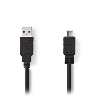 Καλώδιο USB 2.0 A Αρσενικό-Micro B Αρσενικό 0.5m Nedis CCGP60500BK05