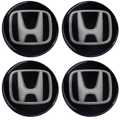 Race Axion Honda Αυτοκολλητα Σηματα Ζαντων 7,2 Cm Μαυρa Με Επικαλυψη Σμαλτου - 4 Τεμ. ΑΥΤ.17108