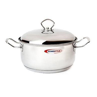 Χύτρα Inox Με Λεπτή Λαβή 7lt Home&Style Νο 26, 0242613