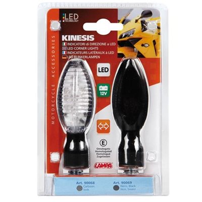 Lampa Φλας Moto Kinesis Μαυρο 12v+led 9006.9-LM