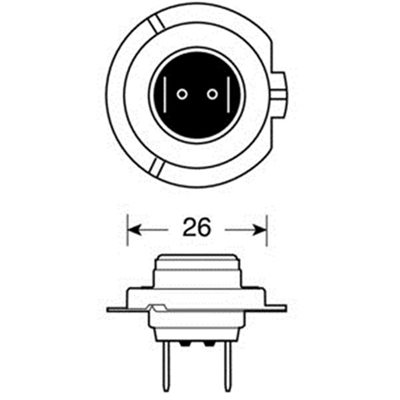 H7 Αλογόνου 12V/100W 57mm Px26D Lampa L5805.4 1τμχ