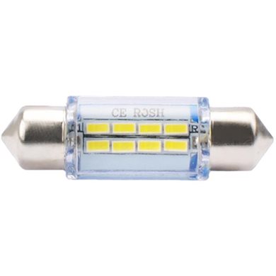 Λαμπάκια Πλαφονιέρας C5W/C10W 12V 1W Sv8,5 36mm Led 8xSMD3014 Λευκό 2τμχ M-Tech LB085W/MT