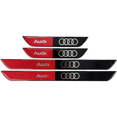 Audi Μαρσπιε Εσωτερικα Αυτοκολλητα (45x4cm X2 +25x4cm X2) Με Επικαλυψη Εποξειδικης Ρυτινης 4τεμ