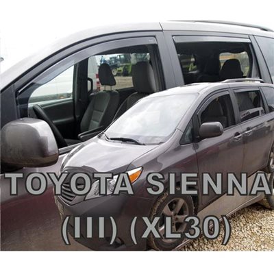 Heko Toyota Sienna Iii Xl30 5d 2010+ Σετ Ανεμοθραυστες Αυτοκινητου Απο Ευκαμπτο Φιμε Πλαστικο Heko - 4 Τεμ. ΑΝΕΜ.SET29655