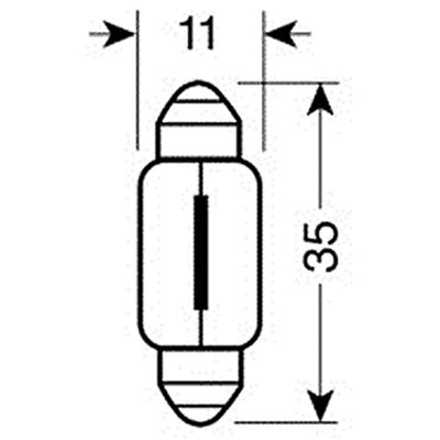 Λάμπα Πλαφονιέρας Σωληνωτή C5W/12V Sv8,5X8 Lampa L5811.4 10τμχ